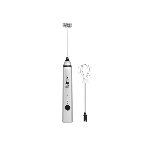 [JE0006770] Stab-Milchaufschäumer mit zwei Aufsätzen und USB-Anschluss, silber