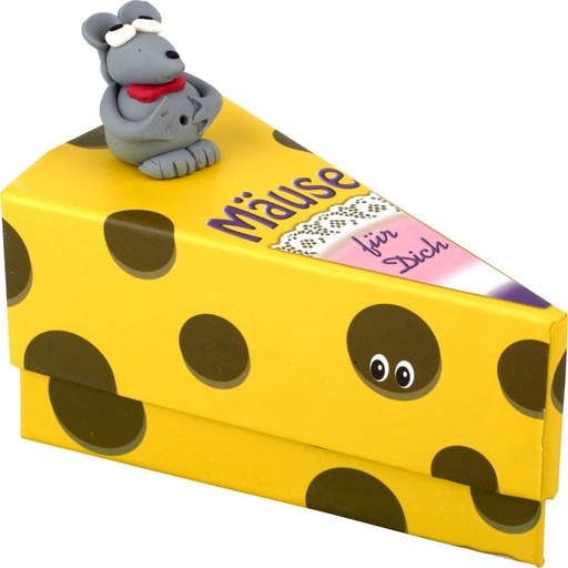 [HG1245] Tortenstück-Geschenkschachtel "Mäuse für Dich" (12 Stück)