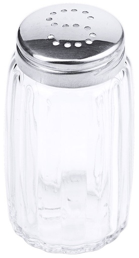 [CT666-901] Salzstreuer Glas/Edelstahl 7 cm