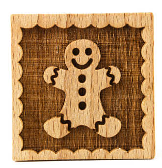 [FR054442] Stempel Lebkuchenmann quadratisch