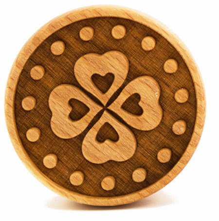 [FR054701] Stempel Kleeblatt rund