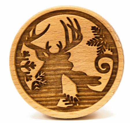 [FR054749] Stempel Elch küssend rund