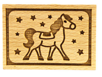 [FR055159] Stempel Pferd rechteckig