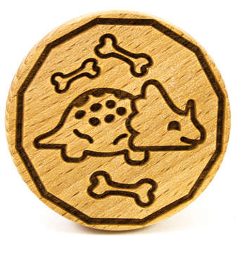 [FR055258] Stempel Dinosaurier rund