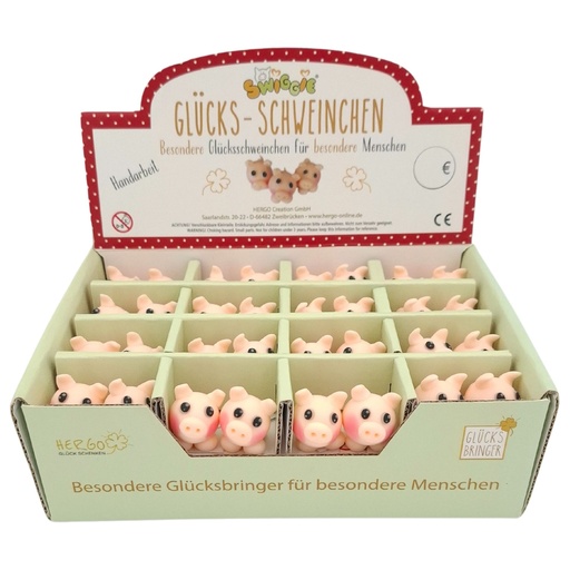 [HG8563] Set Swiggie Glücksschweinchen rosa, 64 Stück im Display