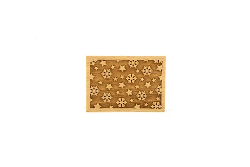 [FR057276] Stempel Schneeflocke und Sterne rechteckig